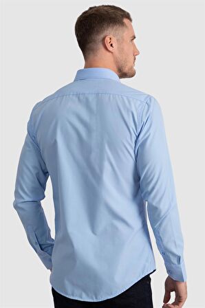 Tudors Slim Fit Dar Kesim Tery Cotton Erkek Gömlek