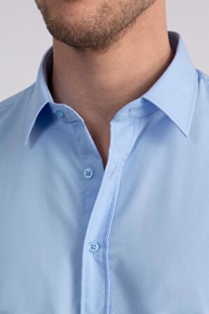 Tudors Slim Fit Dar Kesim Tery Cotton Erkek Gömlek