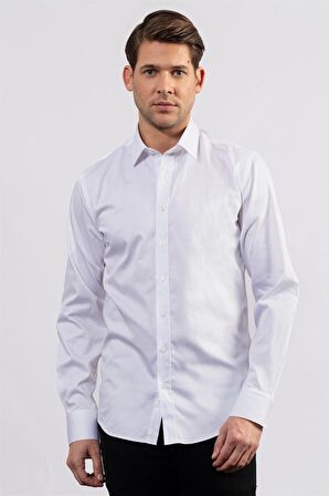 Tudors Modern Slim Fit Koton Saten Premium Seri Erkek Gömlek