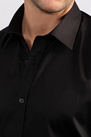 Tudors Modern Slim Fit Koton Saten Premium Seri Erkek Gömlek