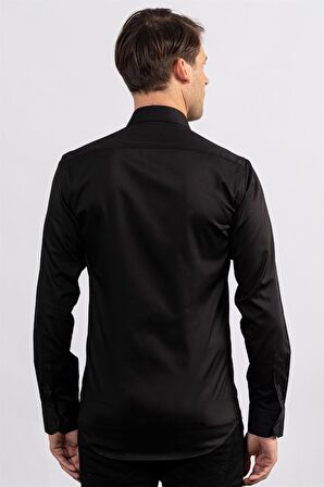 Tudors Modern Slim Fit Koton Saten Premium Seri Erkek Gömlek