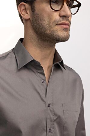 Tudors Klasik Fit Rahat Kesim Düz Erkek Gömlek