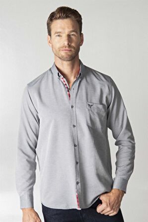Tudors Klasik Fit Rahat Kesim Poplin Oxford Erkek Gömlek