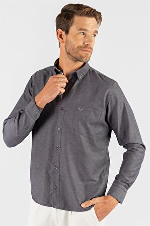 Tudors Klasik Fit Rahat Kesim Poplin Oxford Erkek Gömlek