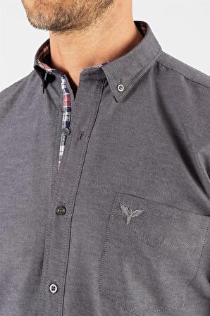 Tudors Klasik Fit Rahat Kesim Poplin Oxford Erkek Gömlek