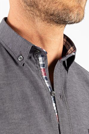 Tudors Klasik Fit Rahat Kesim Poplin Oxford Erkek Gömlek