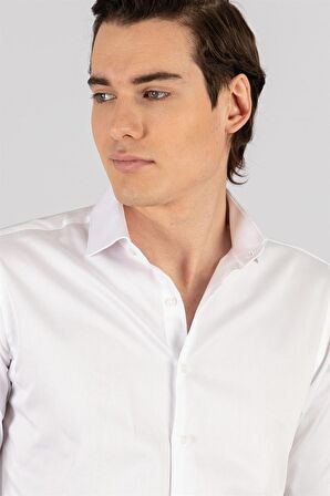 Tudors Slim Fit Koton Saten Premium Seri Erkek Gömlek