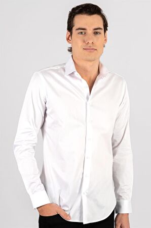 Tudors Slim Fit Koton Saten Premium Seri Erkek Gömlek