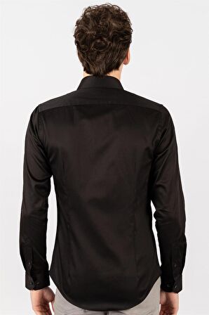 Tudors Slim Fit Koton Saten Premium Seri Erkek Gömlek