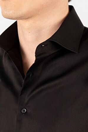 Tudors Slim Fit Koton Saten Premium Seri Erkek Gömlek