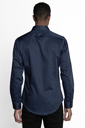 Tudors Slim Fit Koton Saten Premium Seri Erkek Gömlek - TUDORS