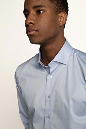 Tudors Slim Fit Koton Saten Premium Seri Erkek Gömlek - TUDORS