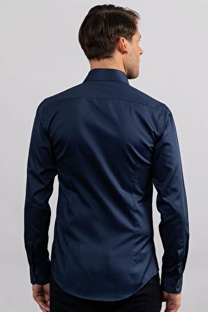 Tudors Slim Fit Koton Saten Premium Seri Erkek Gömlek