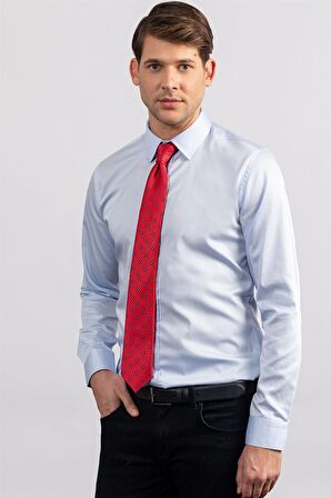 Slım Fıt %100 Koton Saten Premium Erkek Gömlek