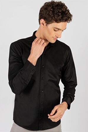 Tudors Modern Slim Fit Dar Kesim Düz Erkek Gömlek