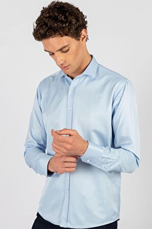 Tudors Modern Slim Fit Dar Kesim Düz Erkek Gömlek