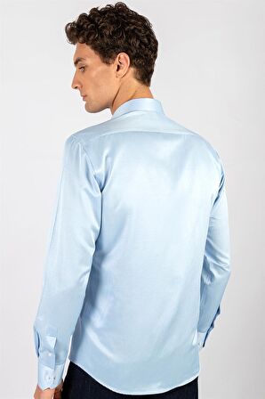 Tudors Modern Slim Fit Dar Kesim Düz Erkek Gömlek