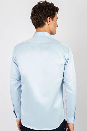 Tudors Modern Slim Fit Dar Kesim Düz Erkek Gömlek