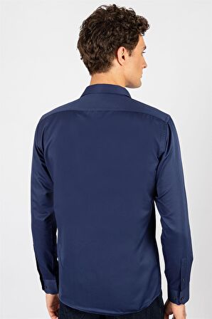 Tudors Modern Slim Fit Dar Kesim Düz Erkek Gömlek