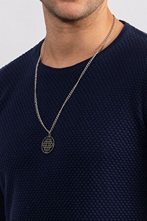 Tudors Slim Fit Dar Kesim Bisiklet Yaka Petek Desenli Erkek Kazak