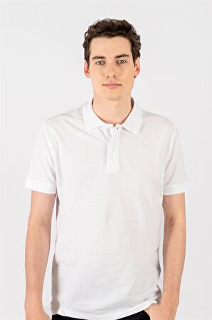 Tudors Slim Fit Dar Kesim Düz Polo Yaka Erkek T-Shirt