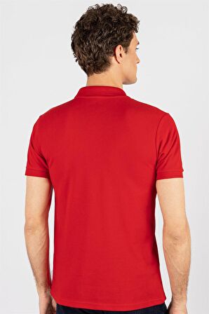 Tudors Slim Fit Dar Kesim Düz Polo Yaka Erkek T-Shirt