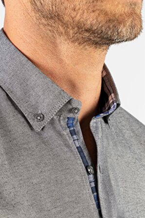Tudors Klasik Fit Rahat Kesim Poplin Oxford Erkek Gömlek