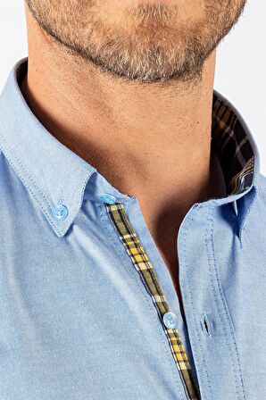 Tudors Klasik Fit Rahat Kesim Poplin Oxford Erkek Gömlek