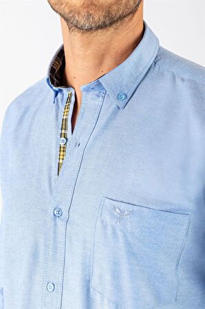 Tudors Klasik Fit Rahat Kesim Poplin Oxford Erkek Gömlek