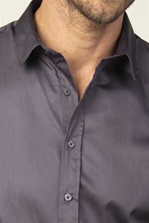 Tudors Slım Fıt %100 Koton Saten Premium Erkek Gömlek