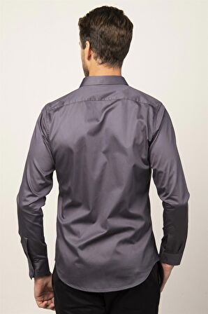 Tudors Slım Fıt %100 Koton Saten Premium Erkek Gömlek