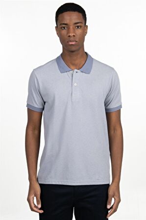 Tudors Slim Fit Melanj Düz Polo Yaka T-Shirt