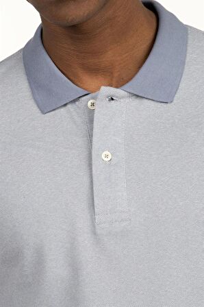 Tudors Slim Fit Melanj Düz Polo Yaka T-Shirt