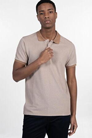 Tudors Slim Fit Melanj Düz Polo Yaka T-Shirt