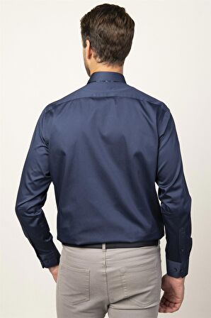 Tudors Klasik Fit Rahat Kesim Düz Erkek Gömlek