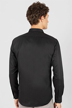 Tudors Modern Slim Fit Dar Kesim Armürlü Erkek Gömlek