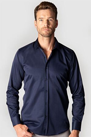 Tudors Modern Slim Fit Dar Kesim Düz Erkek Gömlek