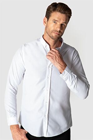 Tudors Slim Fit Kravatlık Erkek Gömlek