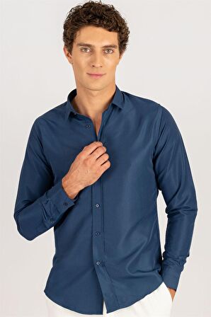 Tudors Slim Fit Kravatlık Erkek Gömlek