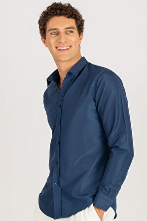 Tudors Slim Fit Kravatlık Erkek Gömlek