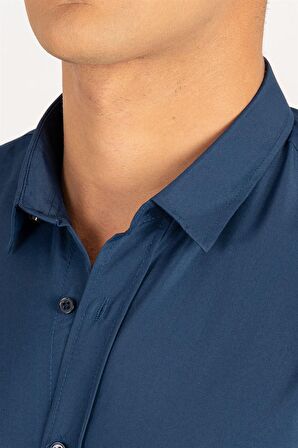 Tudors Slim Fit Kravatlık Erkek Gömlek