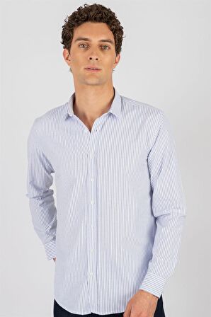 Tudors Modern Slim Fit Dar Kesim Armürlü Erkek Gömlek