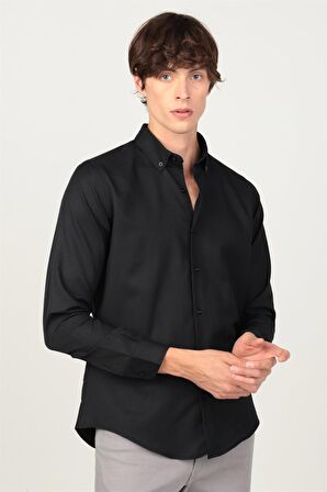 Tudors Slim Fit Uzun Kol Düğmeli Erkek Gömlek