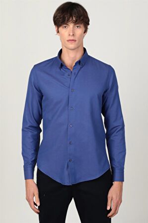 Tudors Slim Fit Uzun Kol Düğmeli Erkek Gömlek
