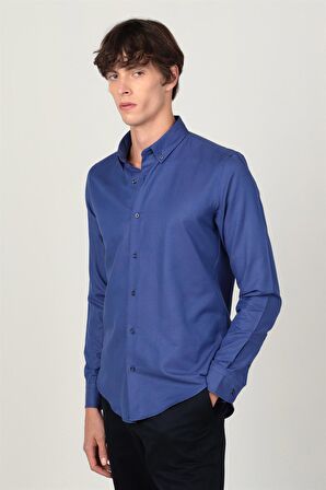 Tudors Slim Fit Uzun Kol Düğmeli Erkek Gömlek