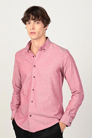Tudors Slim Fit Uzun Kol Düğmeli Erkek Gömlek