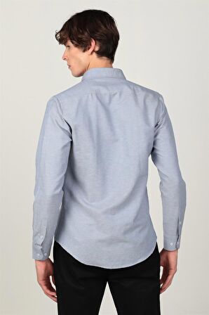 Tudors Slim Fit Uzun Kol Düğmeli Erkek Gömlek