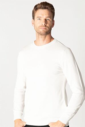 Tudors Slim Fit Dar Kesim Bisiklet Yaka Erkek Kazak