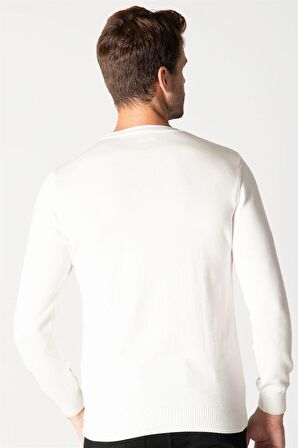 Tudors Slim Fit Dar Kesim Bisiklet Yaka Erkek Kazak
