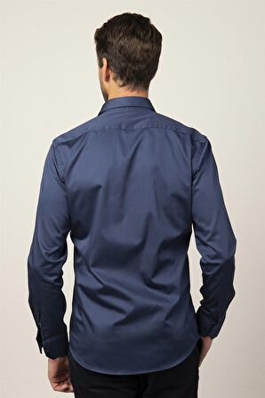Tudors Modern Slim Fit Koton Saten Premium Seri Erkek Gömlek